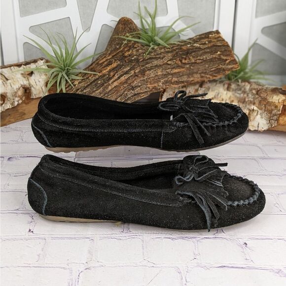 Minnetonka Kilty Moc Suede Loafers - Picture 3 of 7